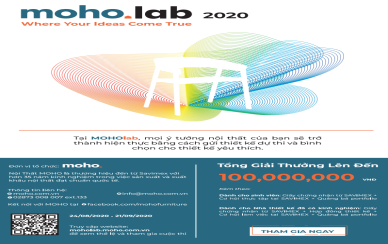 Cuộc thi tìm kiếm tài năng thiết kế nội thất “MOHOlab - Where Your Ideas Come True”.