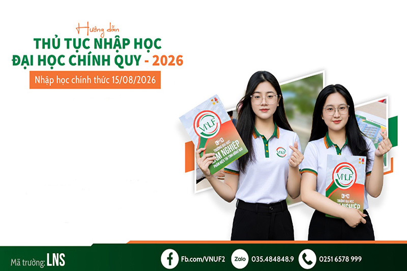 Hướng dẫn thủ tục nhập học Khóa 71 Đại học chính quy năm 2026