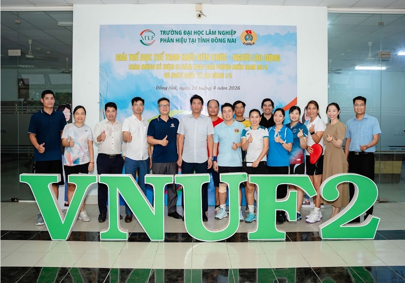 Sôi nổi Chuỗi hoạt động thể dục thể thao chào mừng ngày Giải phóng miền Nam 30/4 và Quốc tế Lao động 01/5 tại VNUF2